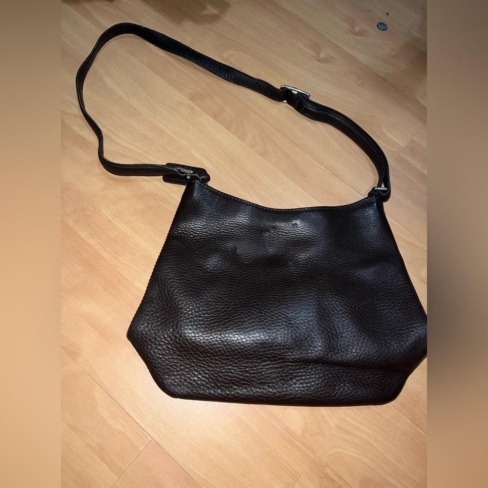 Coach Dark Brown Pebbled Leather Bag